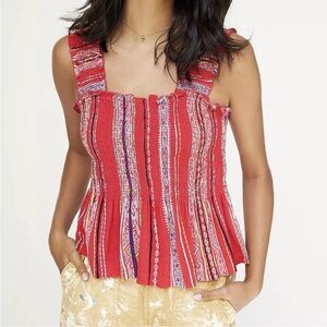Anthropologie Smocked Babydoll Tank Top – Conditions Apply, Size XS